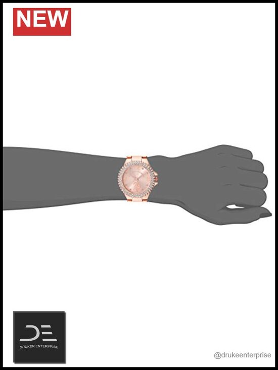 Women\'s Quartz Stainless Steel and Alloy Wrist Watch with Rhinestone Bezel